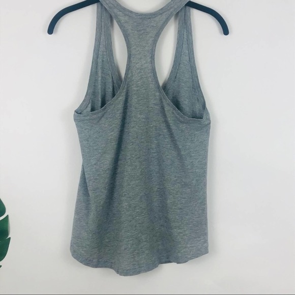 Nike Grey Pink Logo Graphic Workout Racerback Tank - Picture 7 of 7